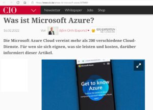 CIO.de: Was ist Microsoft Azure